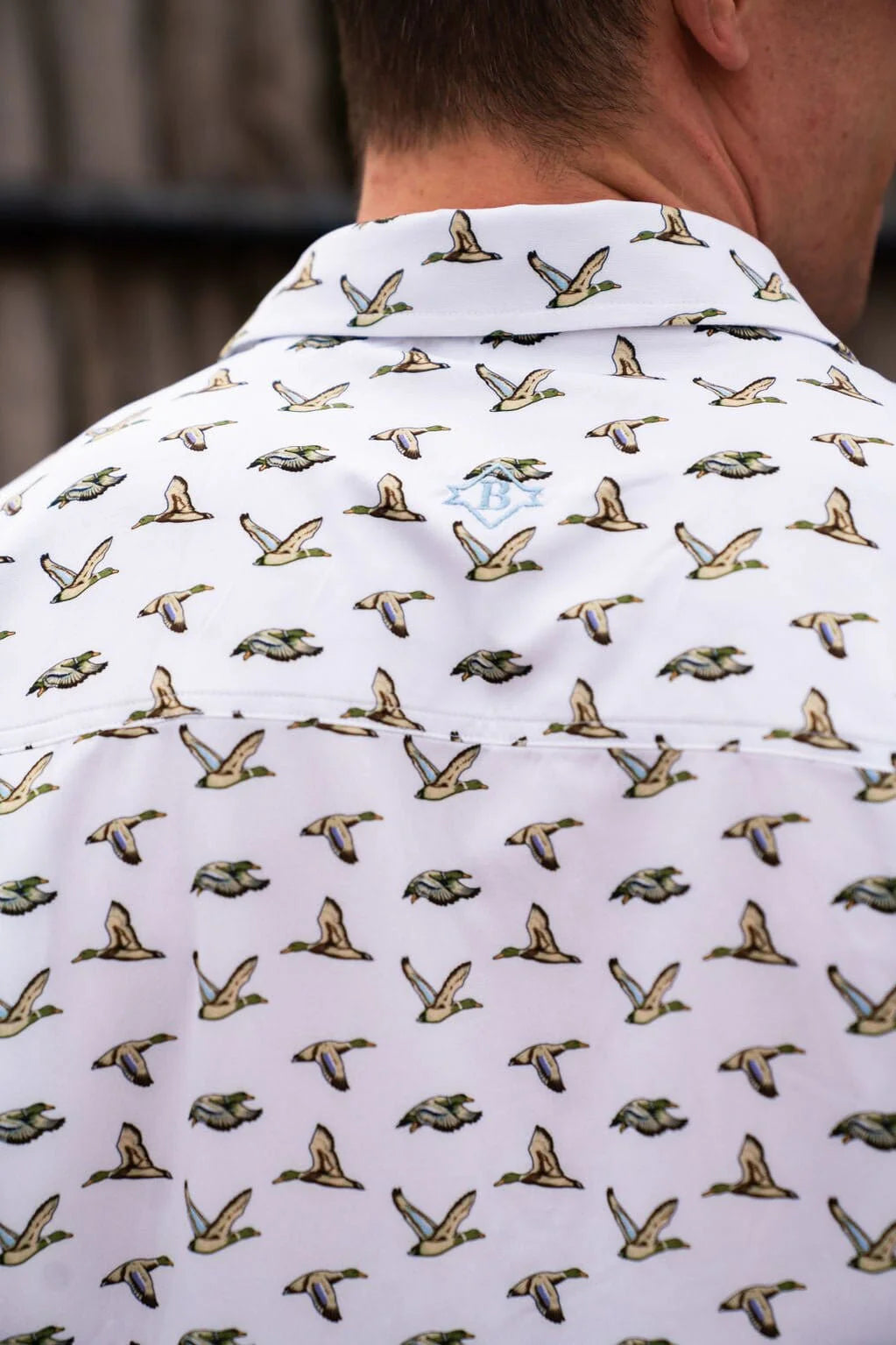 BURLEBO Performance Button Up - Mallard Ducks