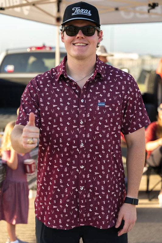 BURLEBO Performance Button Up - Game Day In College Station