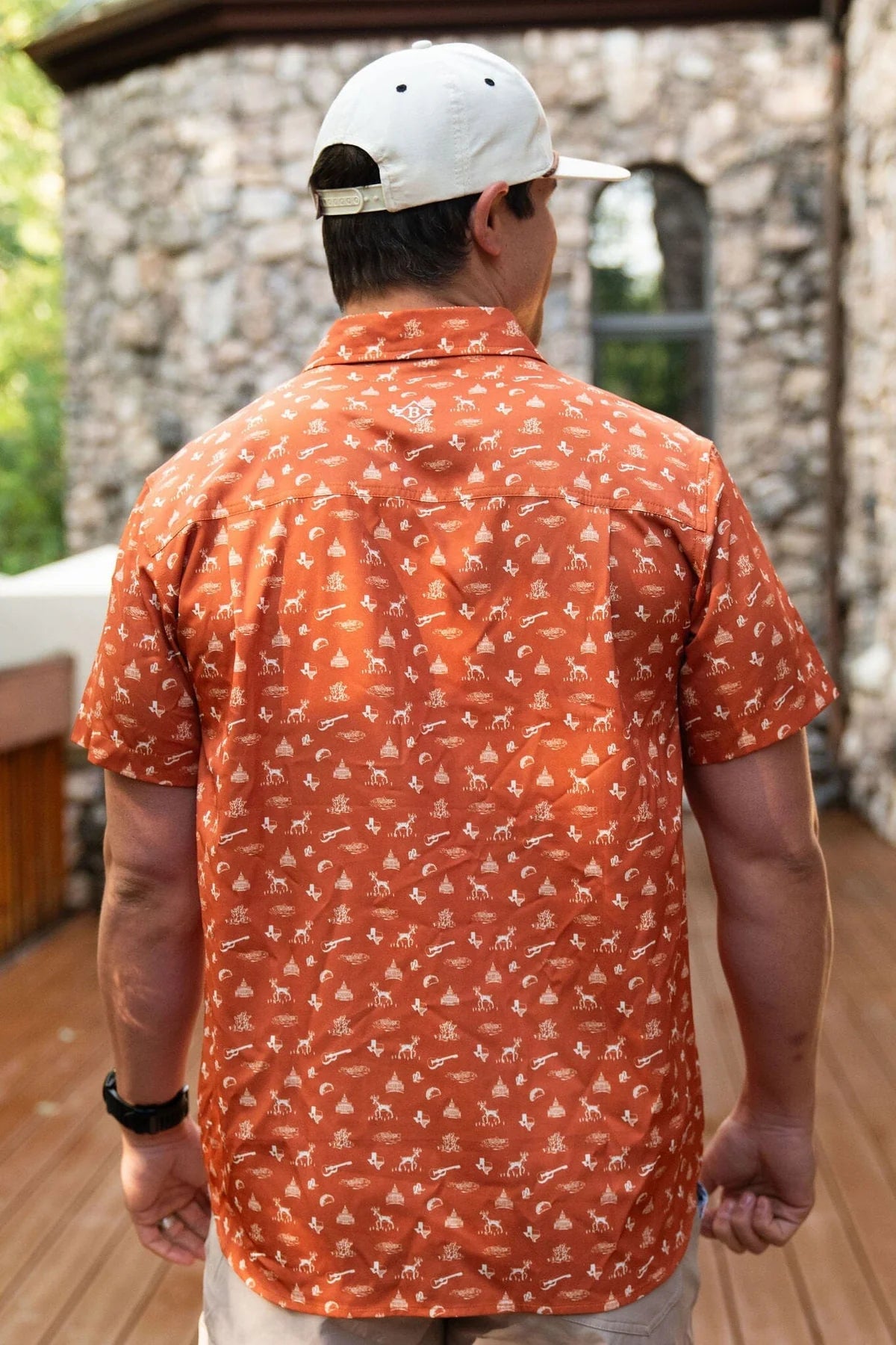 BURLEBO Performance Button Up - Lone Star State Orange