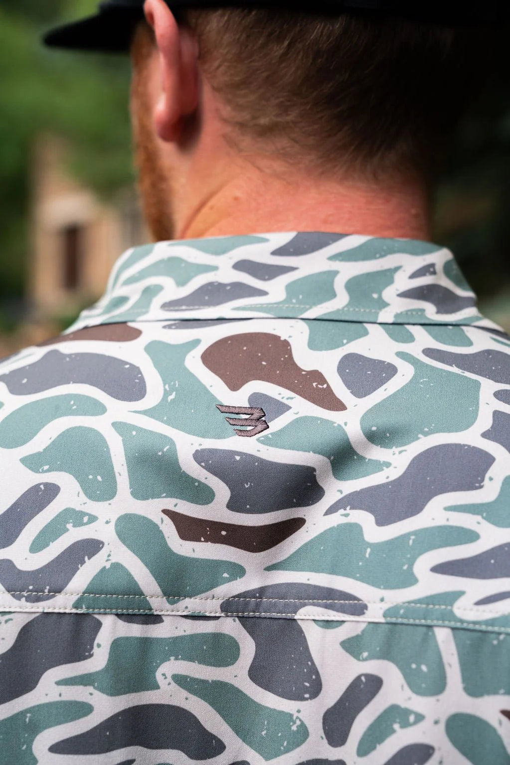 BURLEBO Performance Button Up - Retro Duck Camo