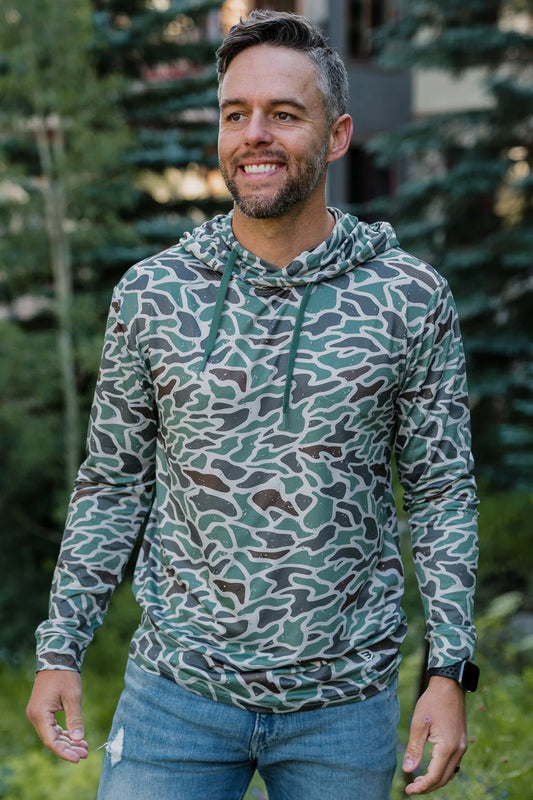 BURLEBO Performance Hoodie - Retro Duck Camo