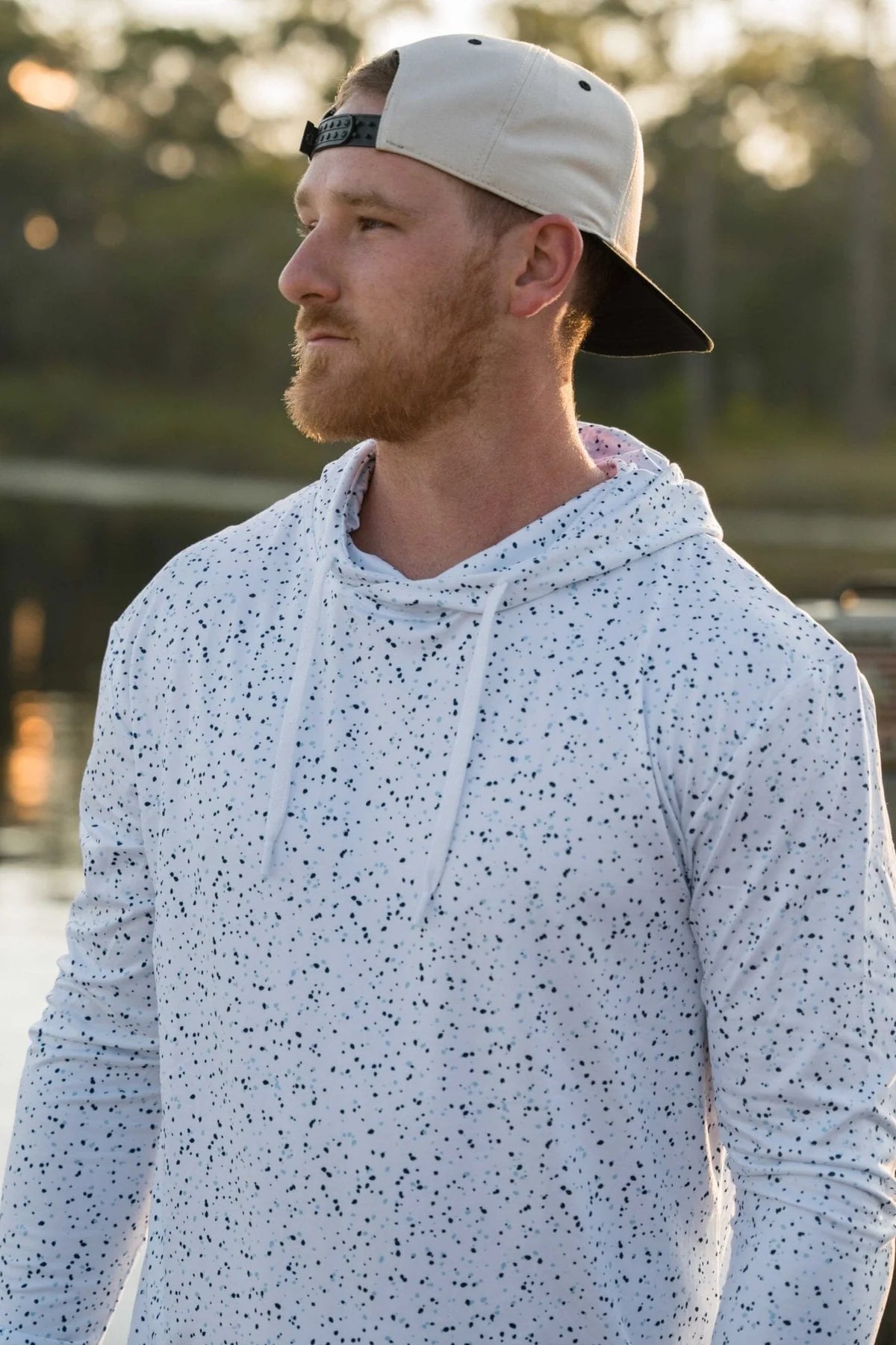 BURLEBO Performance Hoodie - White Speckled