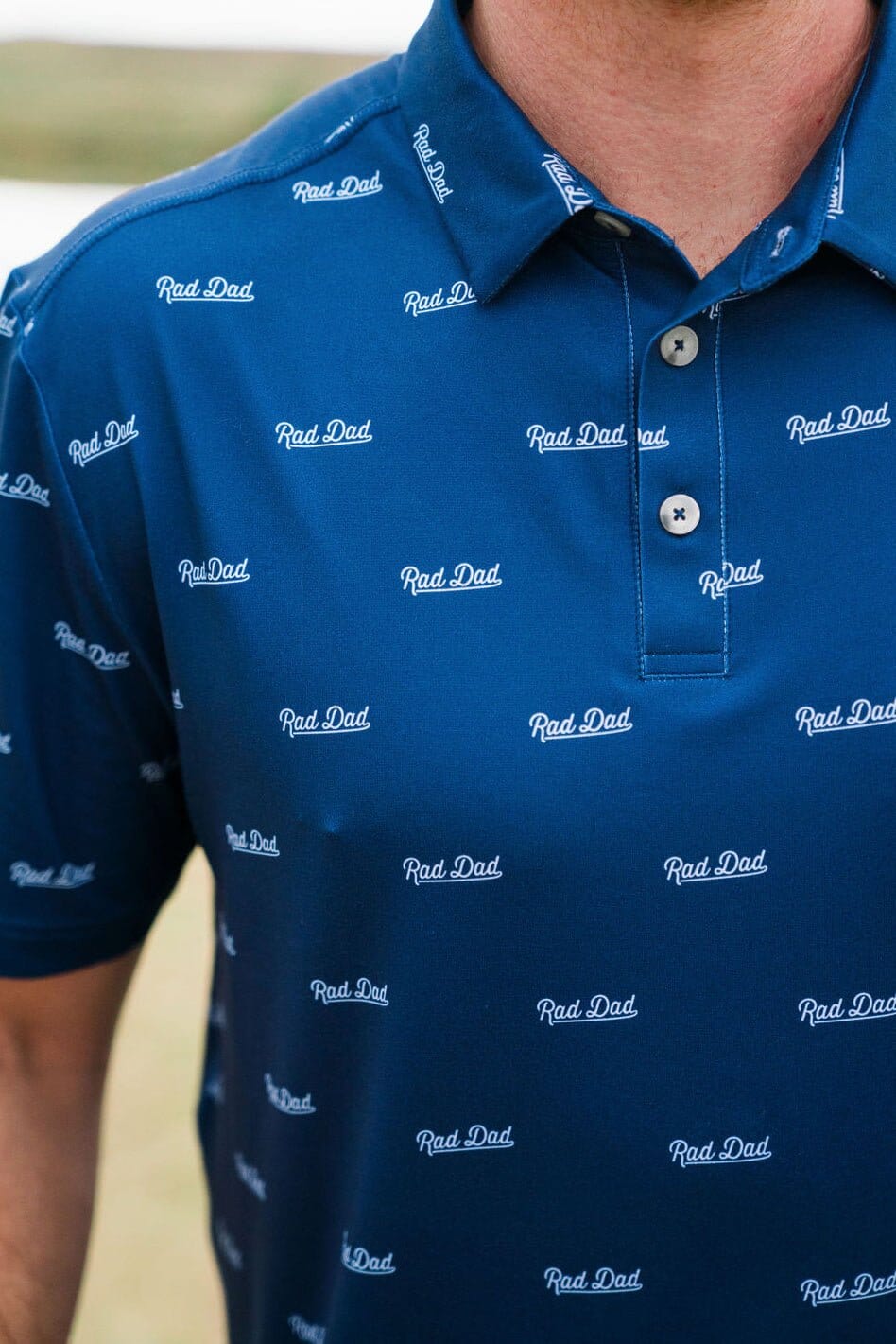 BURLEBO Performance Polo - Rad Dad - Navy