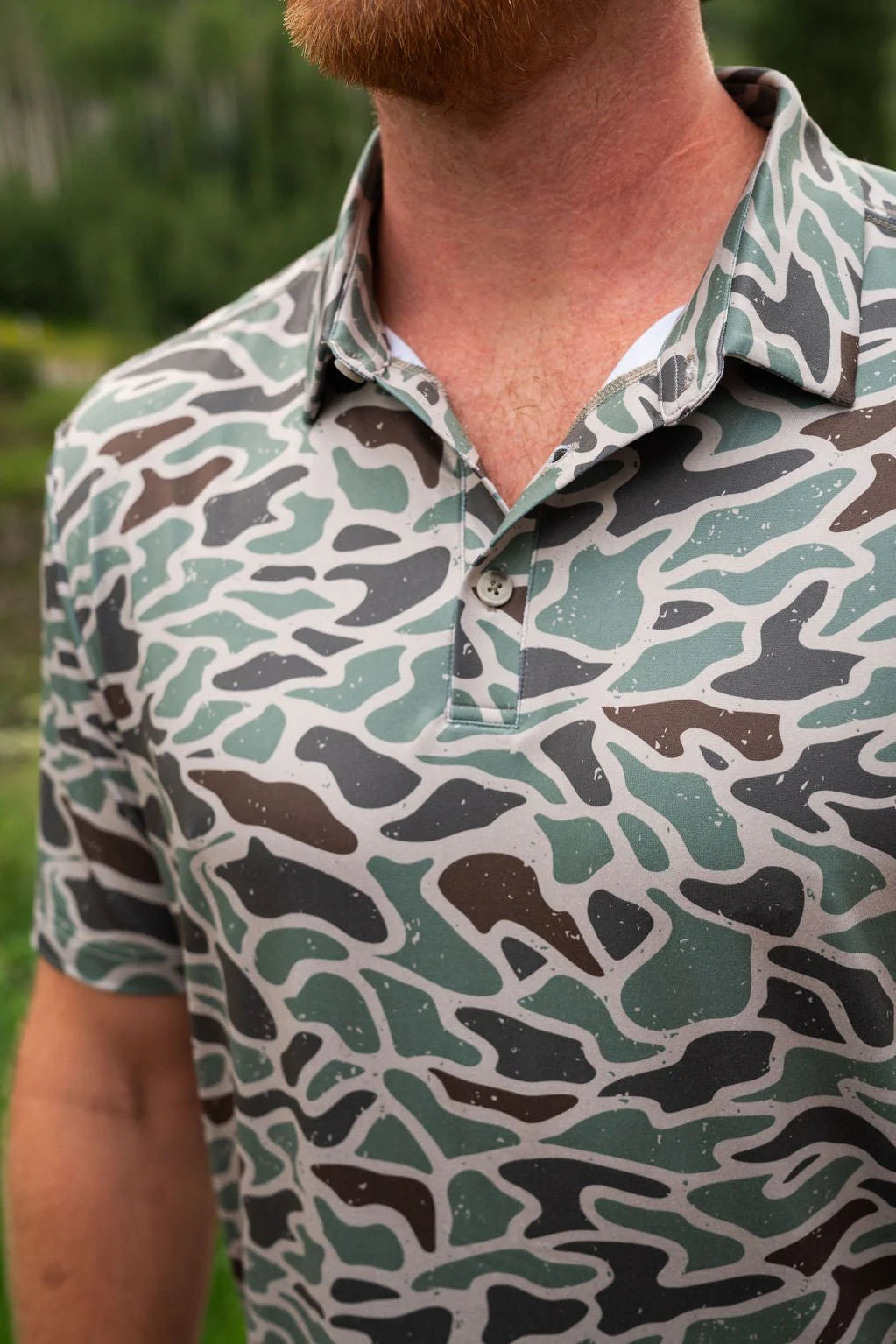 BURLEBO Performance Polo - Retro Duck Camo