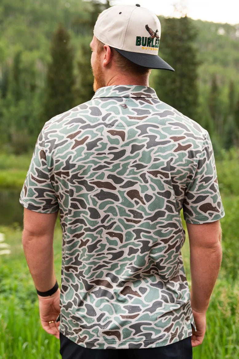 BURLEBO Performance Polo - Retro Duck Camo