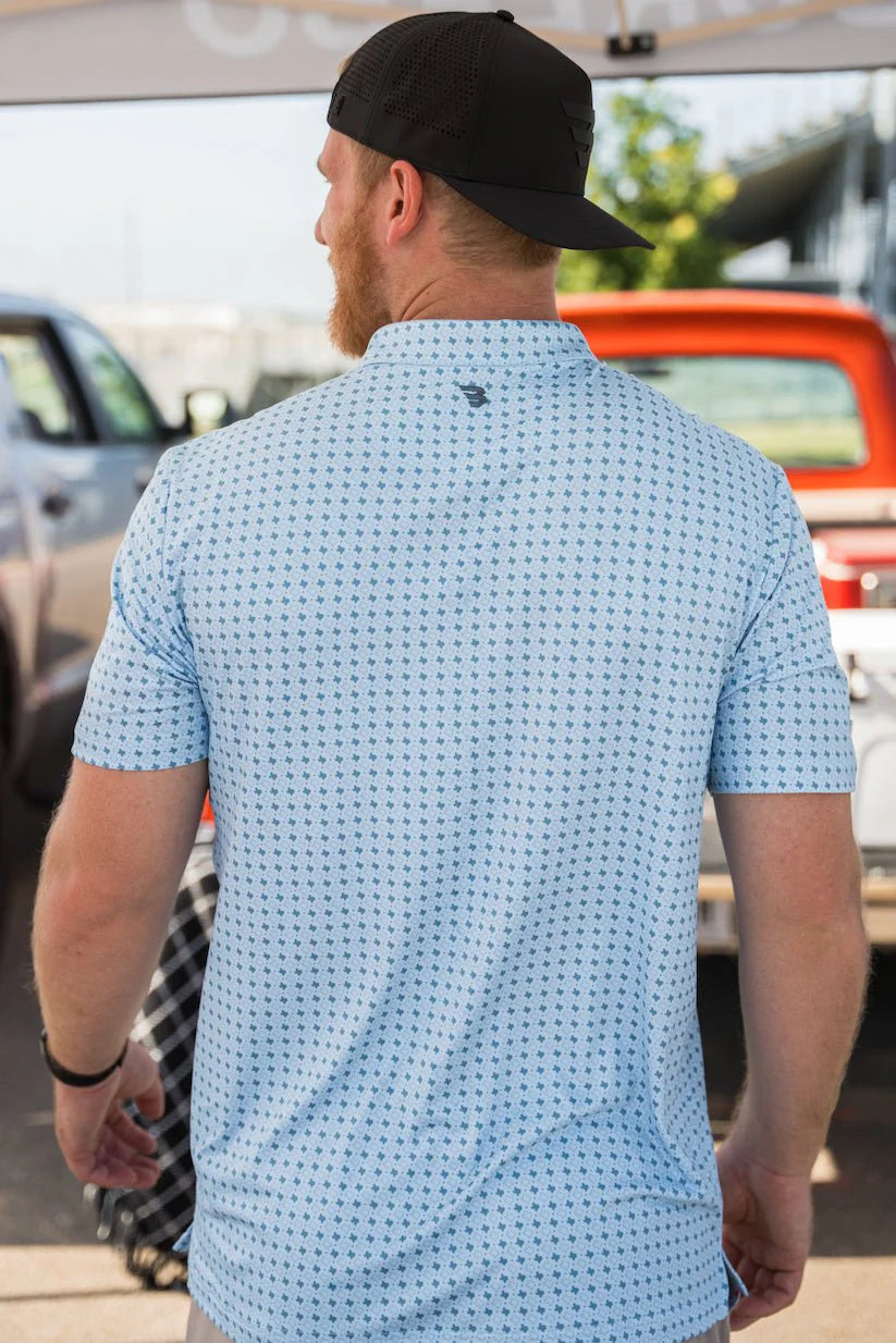 BURLEBO Performance Polo - Texas Light Blue