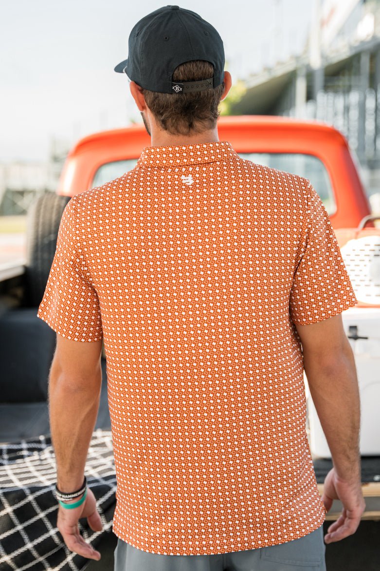 BURLEBO Performance Polo - Texas Orange