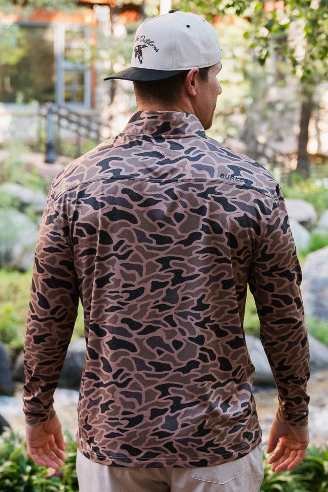 BURLEBO Performance Quarter Zip - Gauge Camo