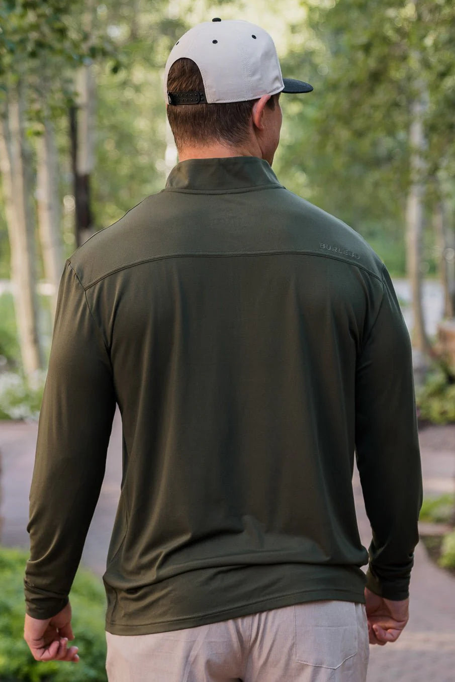 BURLEBO Performance Quarter Zip - Mallard Green