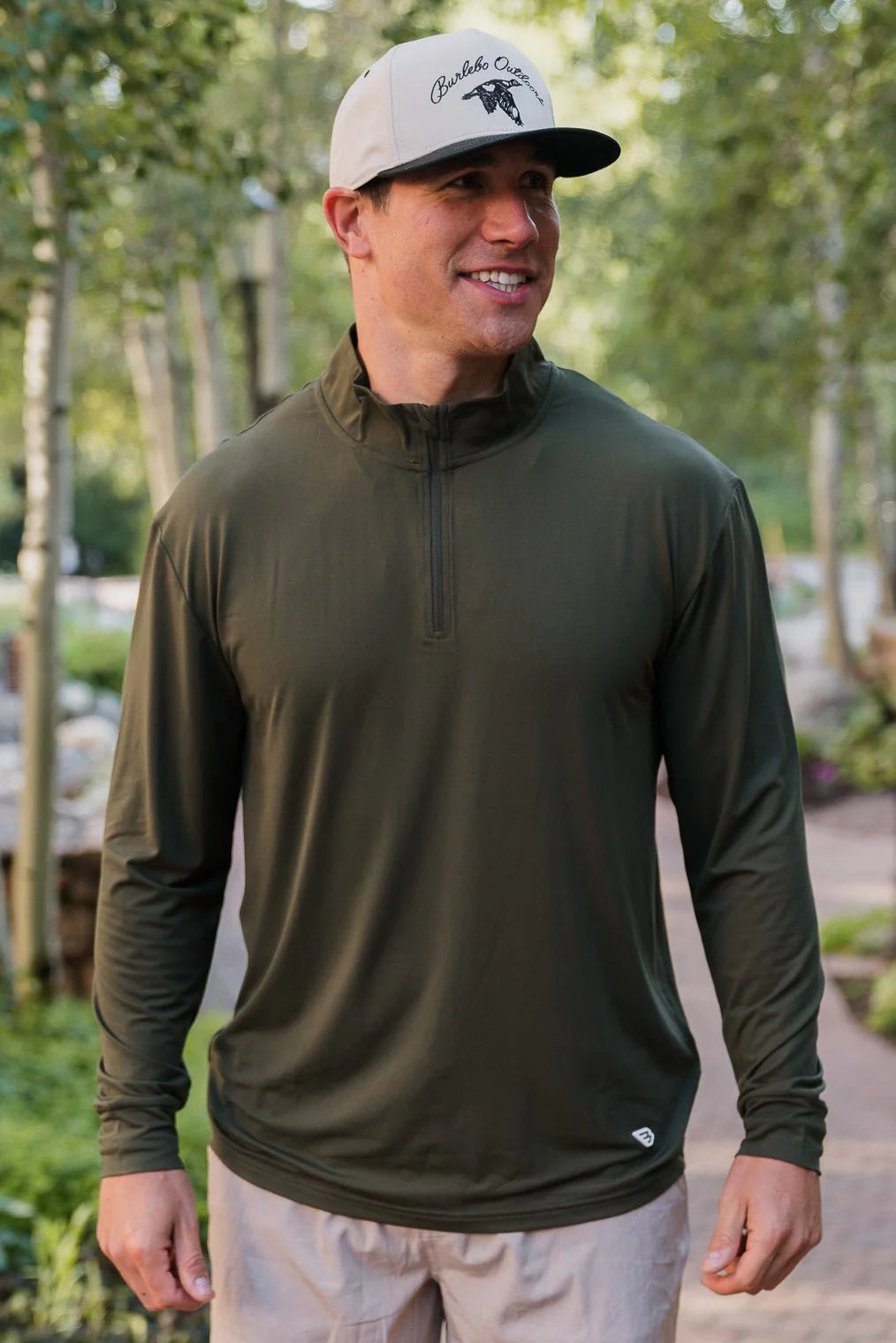 BURLEBO Performance Quarter Zip - Mallard Green