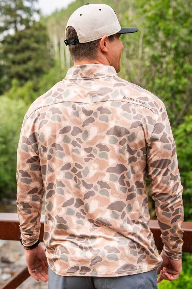 BURLEBO Performance Quarter Zip - Pintail Camo