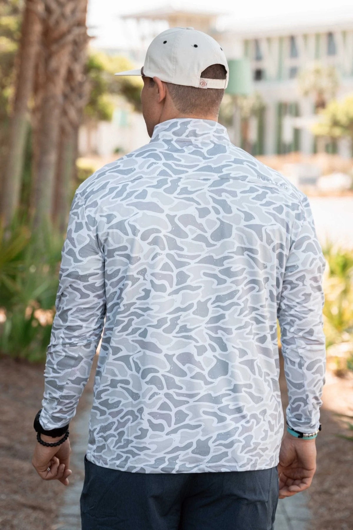 BURLEBO Performance Quarter Zip - White Camo