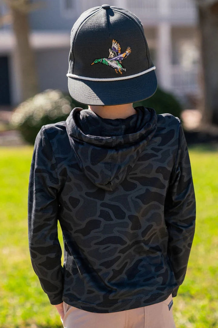 BURLEBO Youth Hoodie - Black Camo