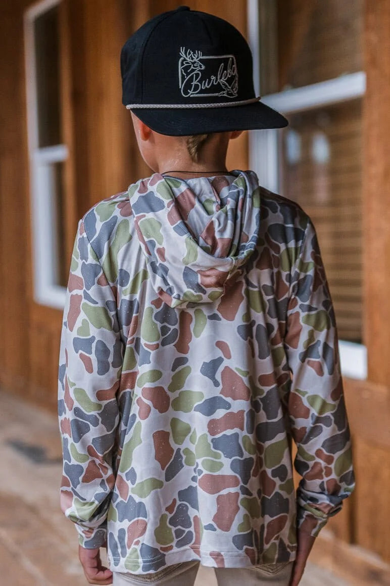 BURLEBO Youth Hoodie - Driftwood Camo