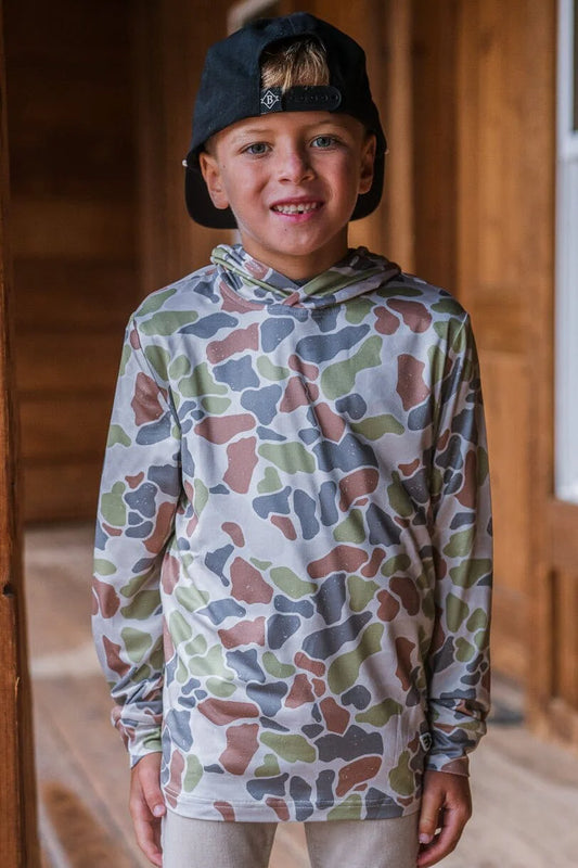 BURLEBO Youth Hoodie - Driftwood Camo