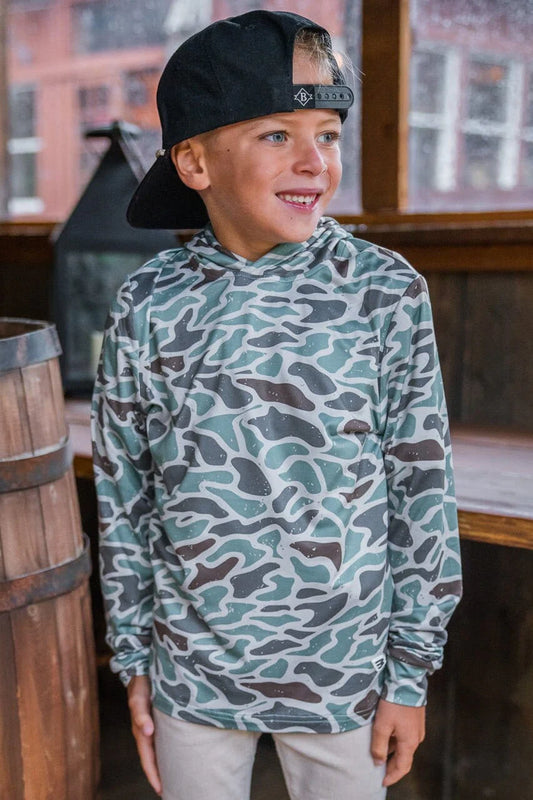 BURLEBO Youth Hoodie - Retro Duck Camo