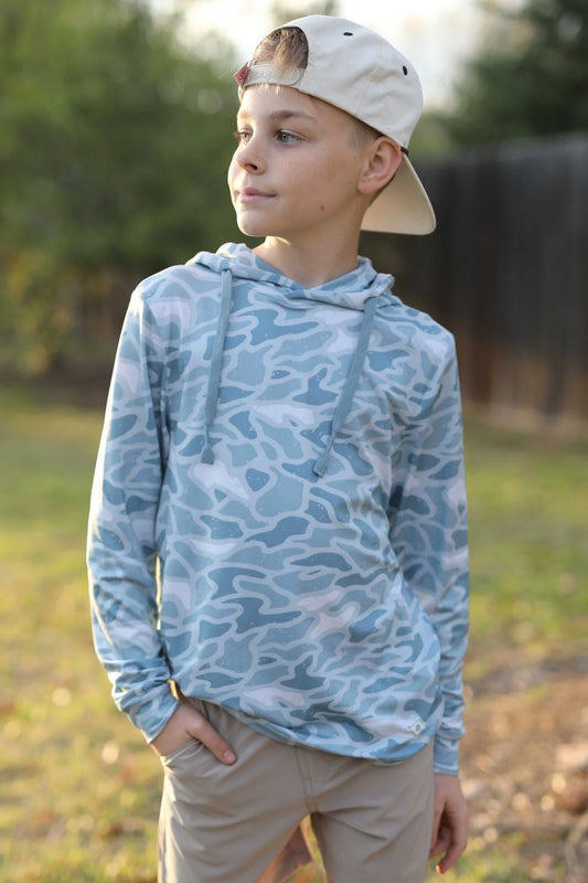 BURLEBO Youth Hoodie - Seaside Camo