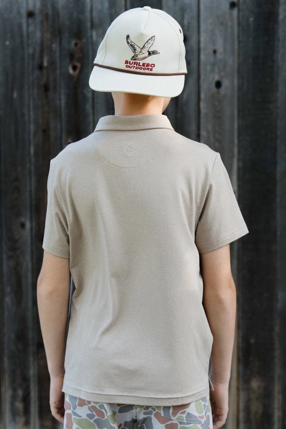 BURLEBO Youth Polo - Heather Khaki