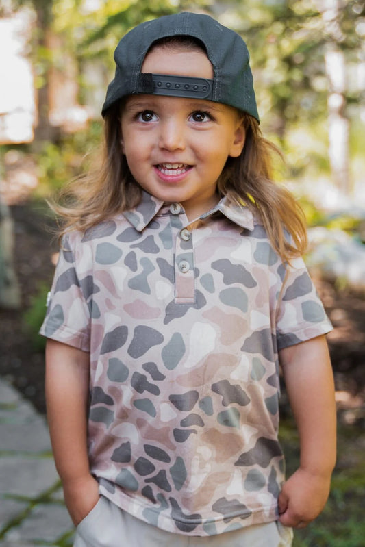 BURLEBO Youth Polo - Pintail Camo