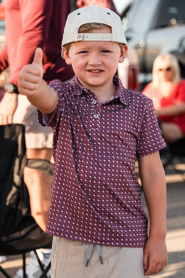 BURLEBO Youth Polo - Texas Maroon