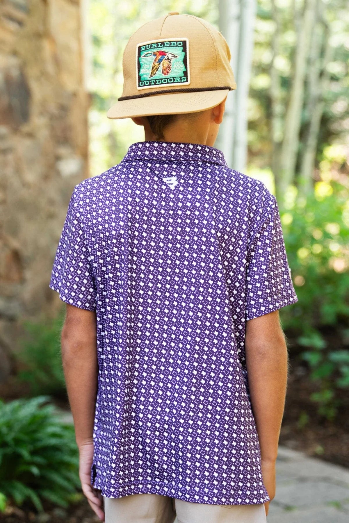 BURLEBO Youth Polo - Texas Purple